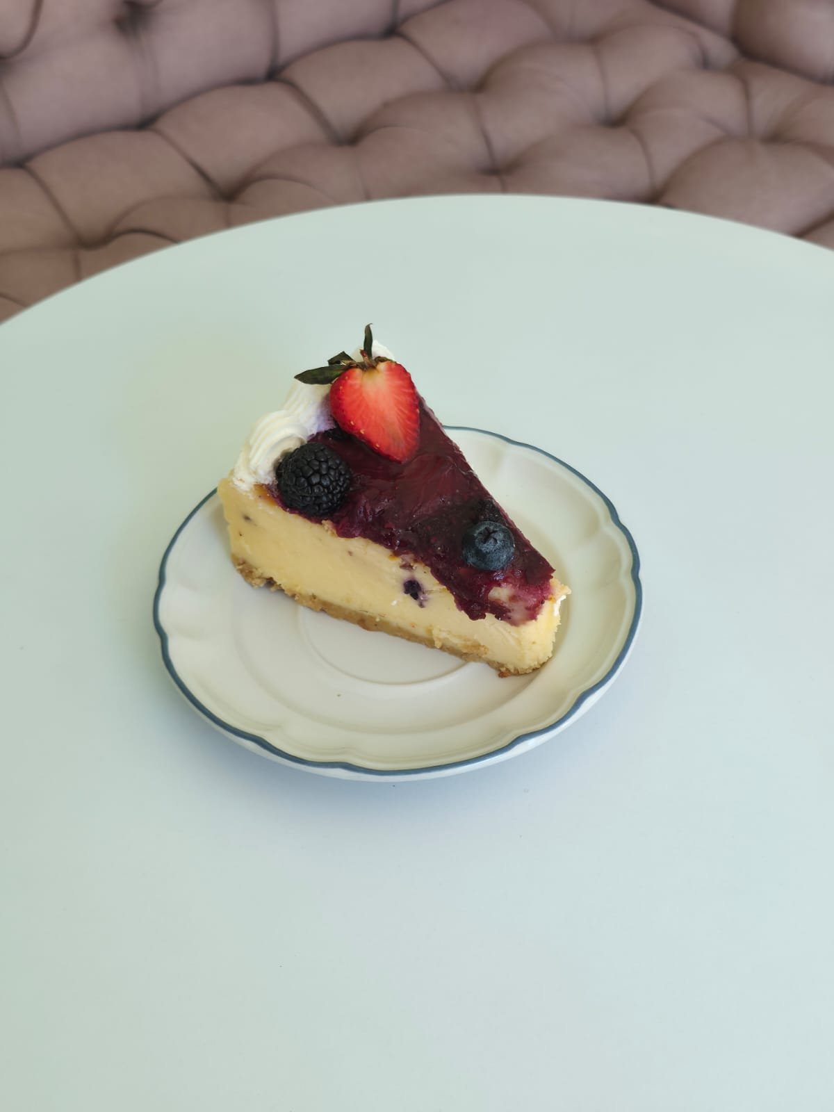 Rebanada de cheesecake